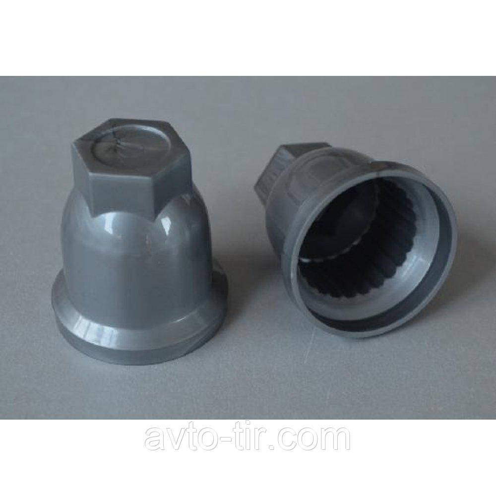 Ковпачок пластиковий на гайку 33 мм сірий високий Луцк - изображение 1