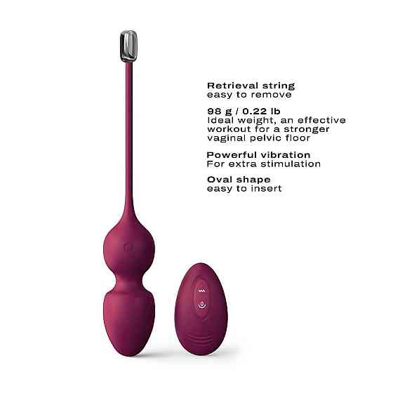 Вагинальные шарики Dorcel LOVE BALLS PLUM, вибрации и движения внутреннего шарика, пульт ДУ Sex Aura Киев