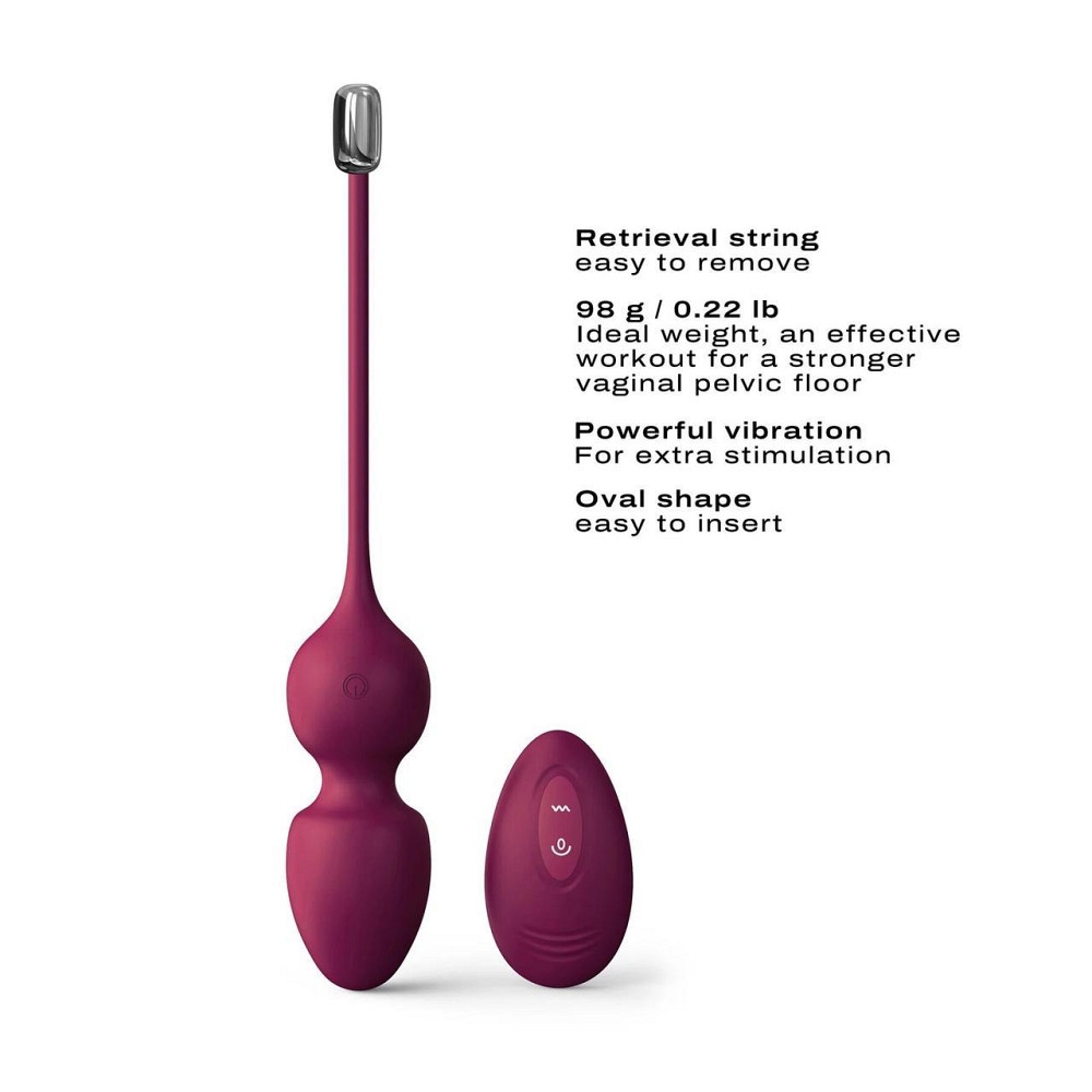 Вагинальные шарики Dorcel LOVE BALLS PLUM, вибрации и движения внутреннего шарика, пульт ДУ Sex Aura Киев - изображение 3