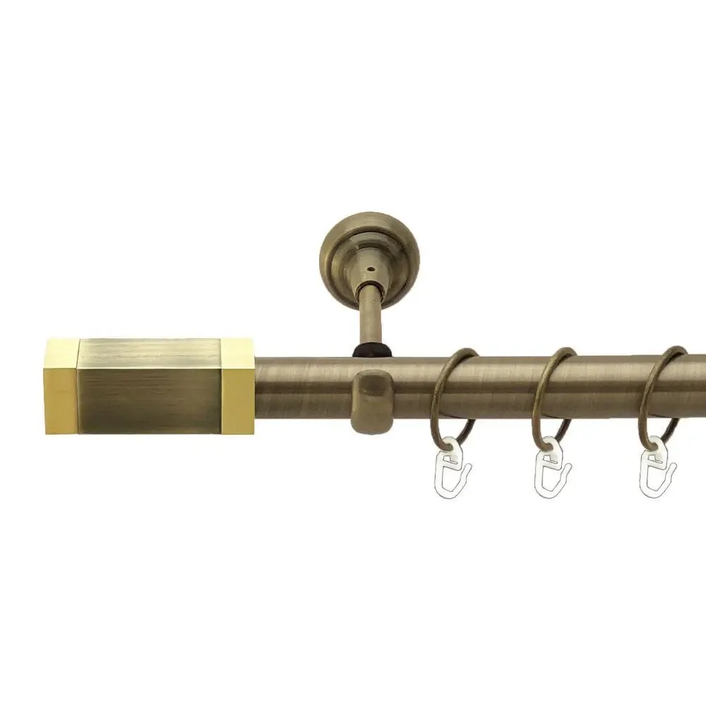 Карниз Orvit Квадро металевий однорядний відкритий гладка труба кільце металеве Антик 25 мм 300 см (00-00019157) Львів - фото 1