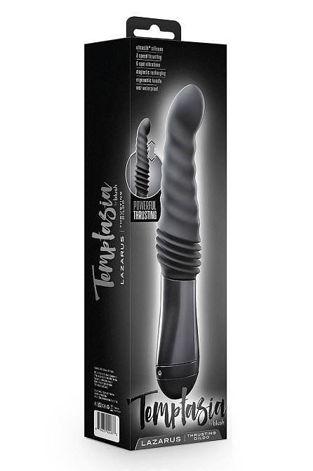 Роскошный вибратор с фрикциями Blush Temptasia Lazarus черный Sex Aura Киев - изображение 10
