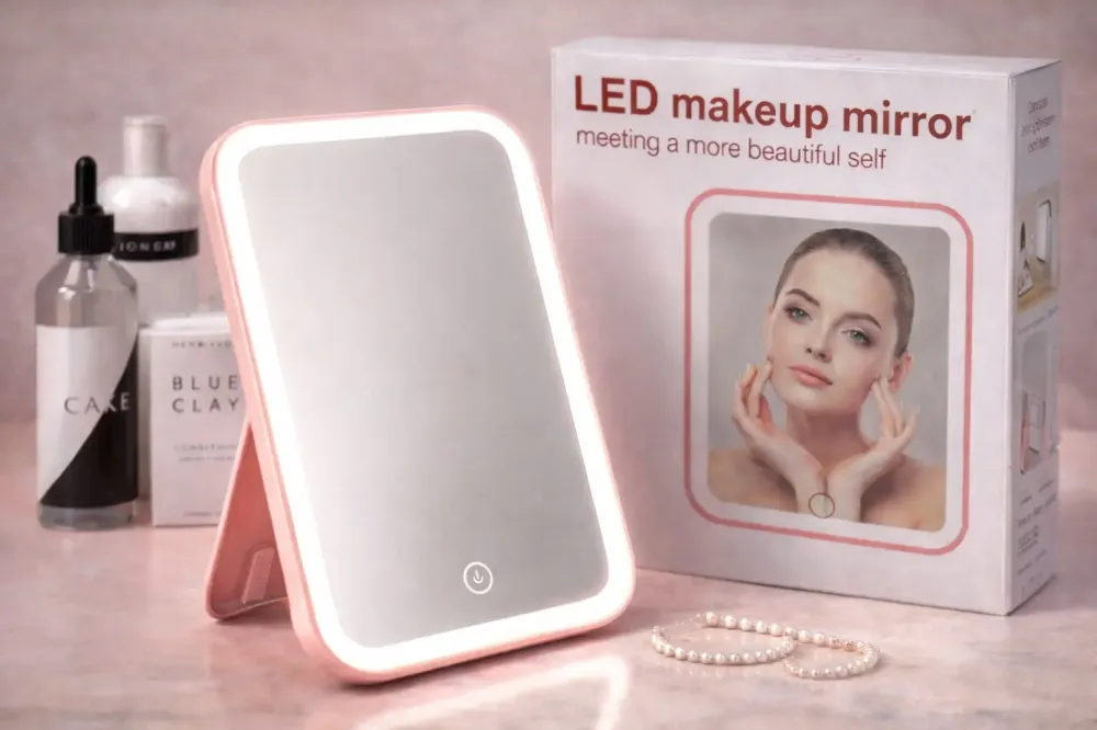 Сенсорное зеркало с подсветкой на аккумуляторе для макияжа Led makeap mirro Коломия - фото 3