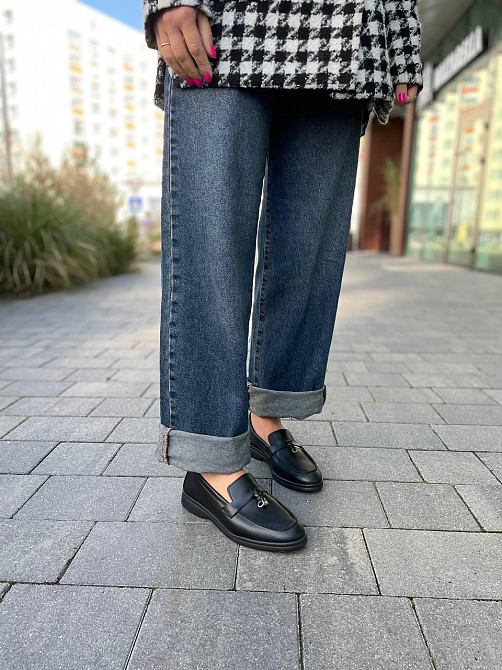 Лофери жіночі Notta bene чорні натуральна шкіра 37р.-24см. (5628) Коломия - фото 6