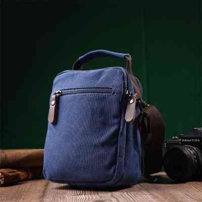 Сумка Vintage Невелика чоловіча з текстилю Синя (22221) Вінниця