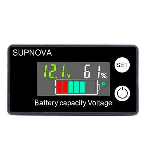 Індикатор заряду акумулятора % вольтметр 8-100В Li-ion LiFePO4, SUPNOVA Вінниця