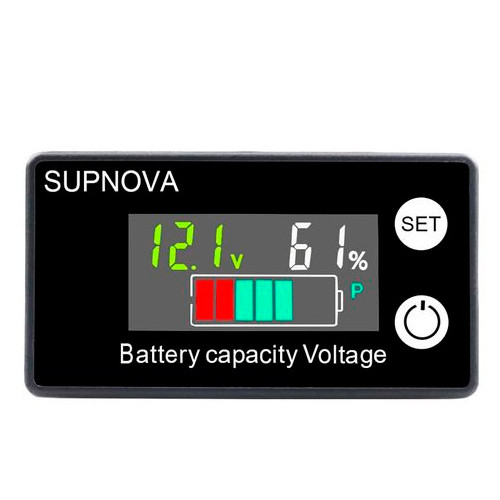 Індикатор заряду акумулятора % вольтметр 8-100В Li-ion LiFePO4, SUPNOVA Вінниця - фото 2