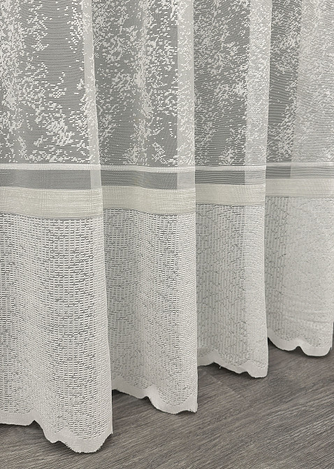 Тюль жакард мармур, колекція "Cale" колір кремовий 1553т Київ - фото 7