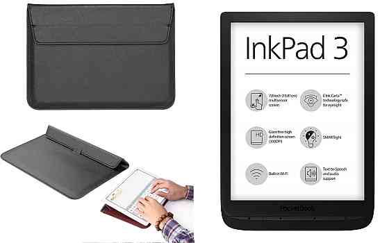 Чехол-конверт VitoCase для Pocketbook Inkpad 3 PB740, с функцией подставки для книги Черный Киев