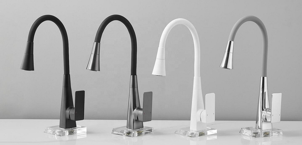 Смеситель для кухни Mixxus Etna 014-T (NUT) White Refl.White латунный (Белый+силиконовый излив белый) (MI8424) Черновцы - изображение 3