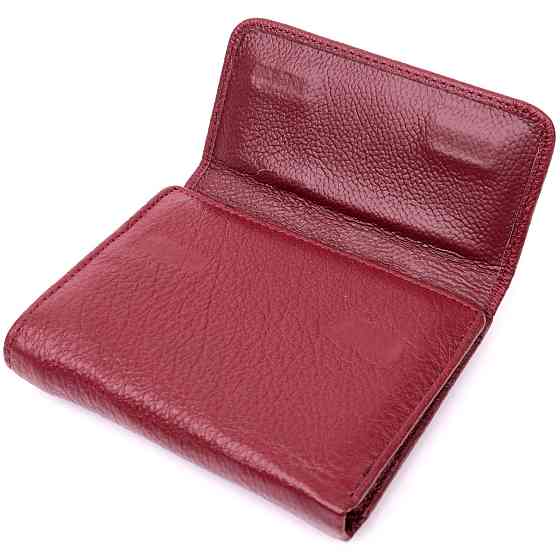 Кожаный женский кошелек с монетницей ST Leather 19480 Бордовый Киев