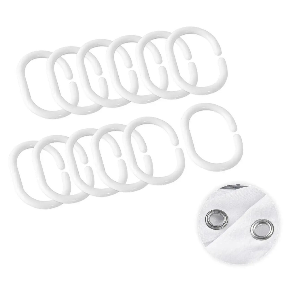 Шторка для ванной и душа с пластиковыми крючками 180x180 см водоотталкивающая штора с кольцами в ванную Каменец-Подольский - изображение 4