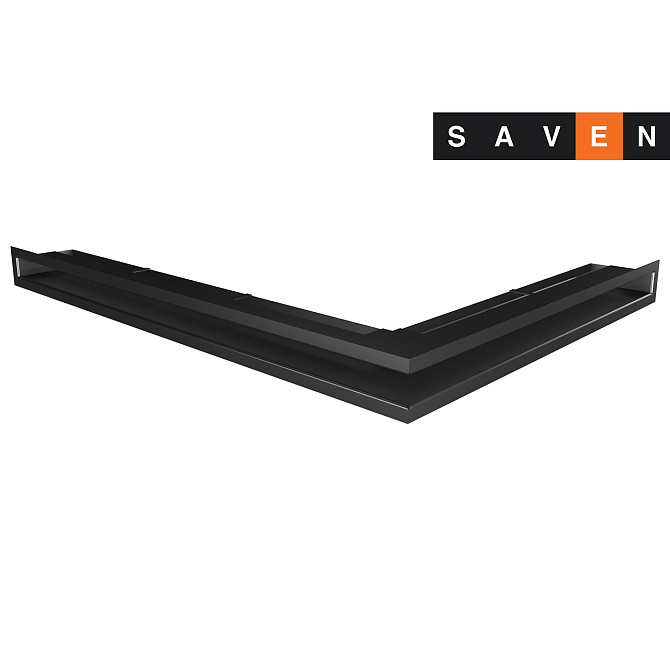 Вентиляционная решетка для камина угловая левая SAVEN Loft Angle 60х600х800 черная Львов - изображение 1