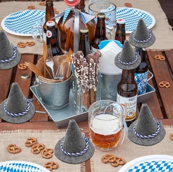 Набір міні-капелюшків для декору Oktoberfest (12 штук) — Баварські фетрові капелюхи «Зеппель» Луцьк