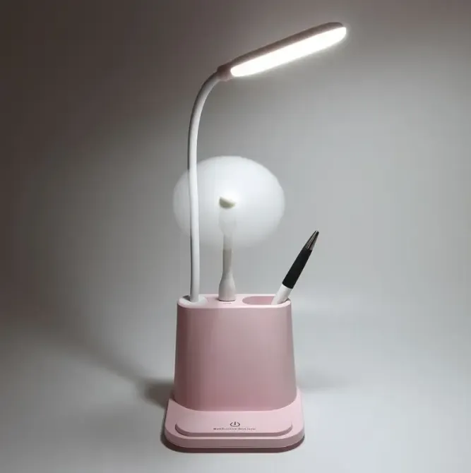Digital Розовая Аккумуляторная Настольная LED лампа Bionic Desk Lamp c USB выходом, органайзеро Київ - фото 1