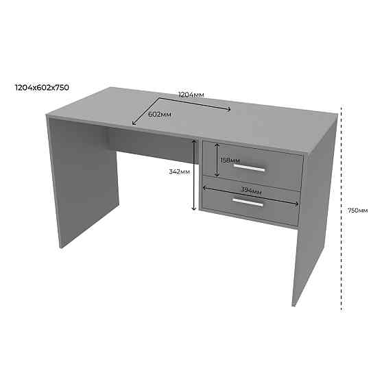 Офісний стіл Doros Т2 120х60х75 см Графіт (DRS-011311) Львів