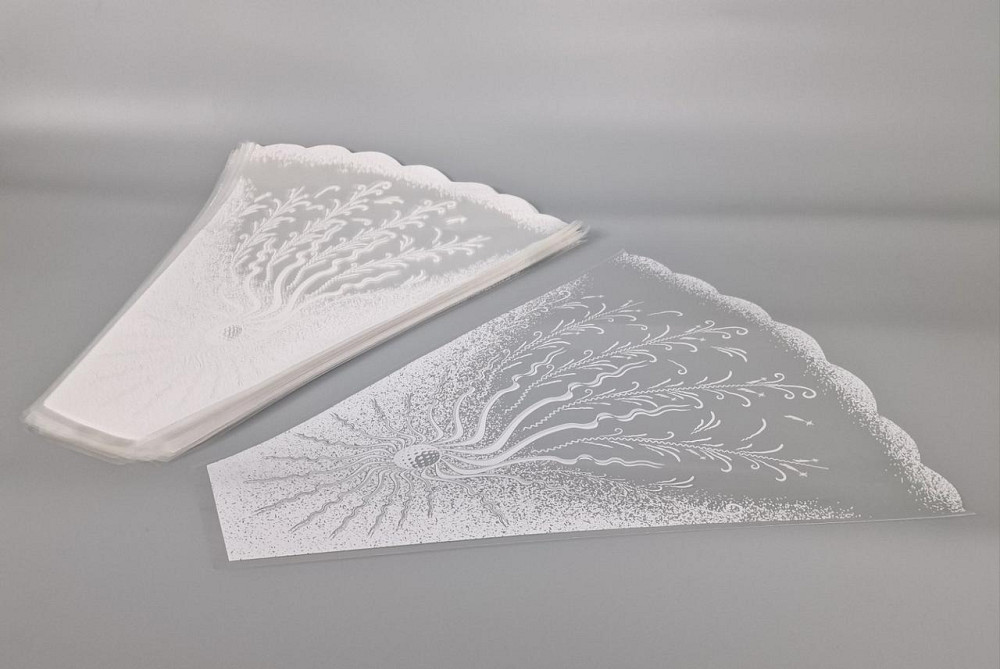 Упаковка конус під квіти h50/ 9низ/45верх(100 шт.)візерунок 161 (2) (100 шт.) Харків - фото 1