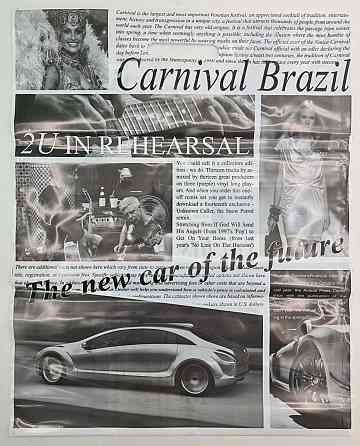 Пакет с прорезной  ручкой (банан) (41*51+3)