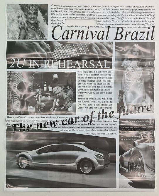 Пакет с прорезной  ручкой (банан) (41*51+3)