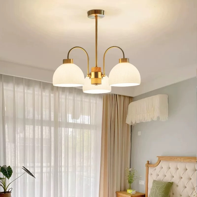 Люстра светодиодная потолочная 5042 (Золотистый) 3 плафона Винница - изображение 2