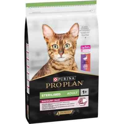 Сухой корм для кошек Purina Pro Plan для стерилизованных/кастрированных с уткой и печенью 10 кг (7613036732727) Винница