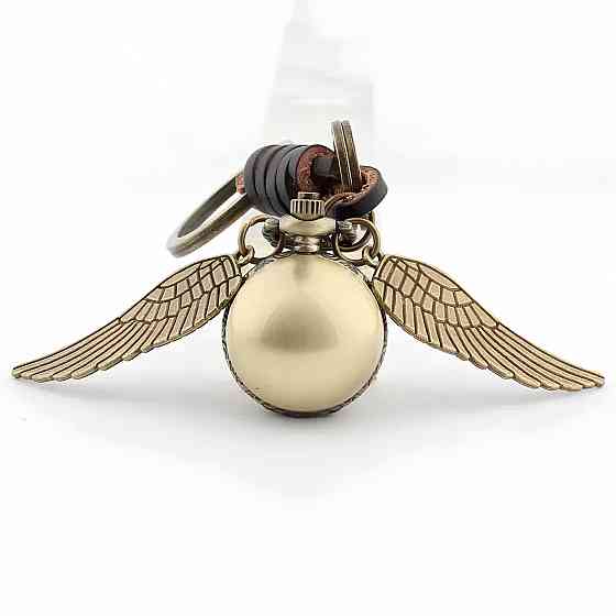 Часы-брелок Снитч RESTEQ — кварцевые часы в форме золотого снитча из Гарри Поттера, стильный аксессуар для поклонников волшебного Киев