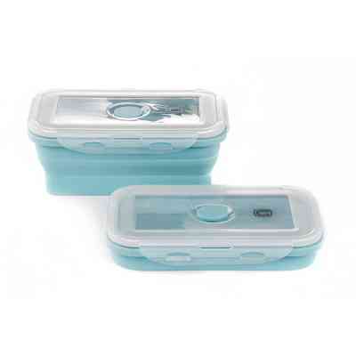 Ланч-бокс СИЛА складаний з кришкою-засувкою блакитний 800 мл (960562) Винница