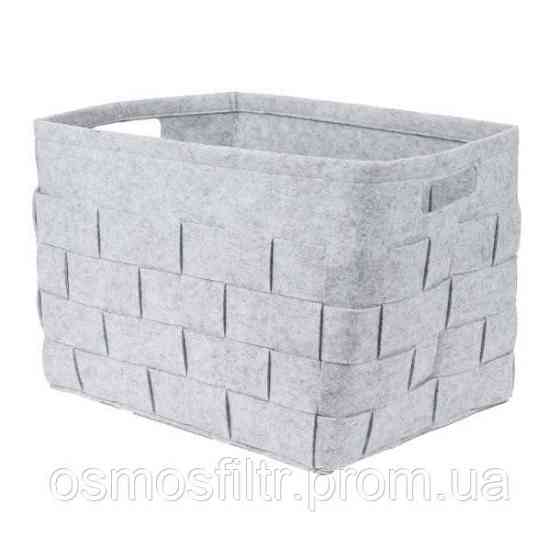 Корзина для хранения Axentia из фетра 41x30x30 см серый 30 л плетеный с ручками (135624) Киев