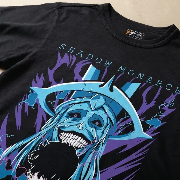 Футболка чоловіча з  принтом Solo Leveling Shadow Monarch 2 Розмір 48 Дніпро - фото 4