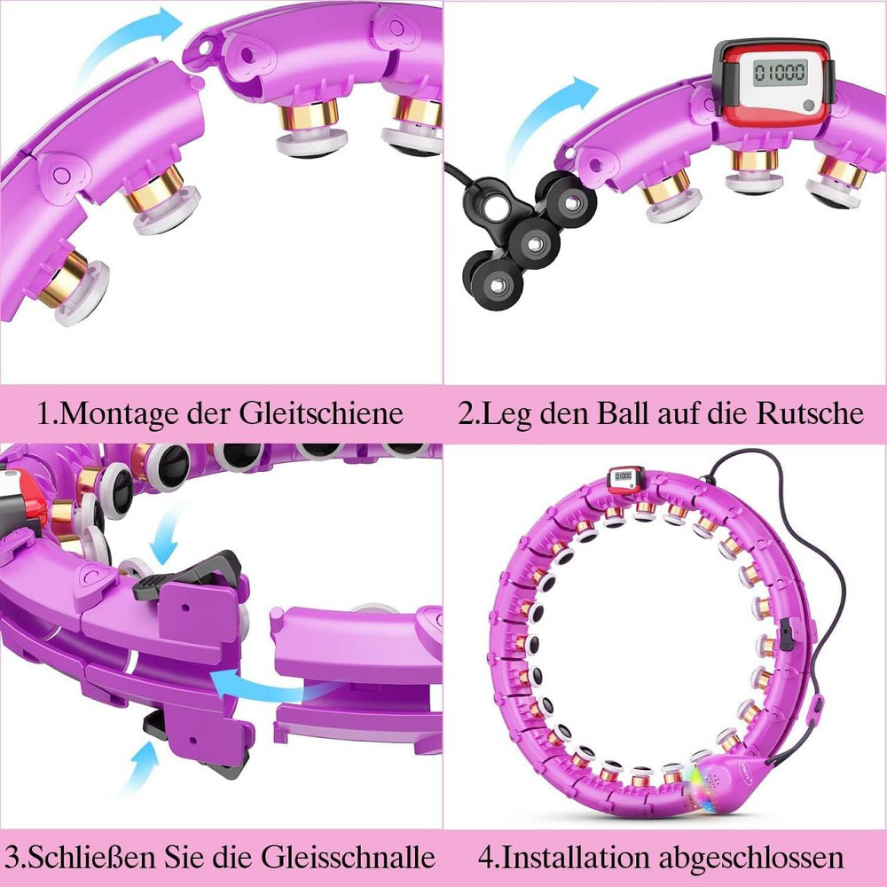 Смарт хулахуп SPMOVE со счетчиком для похудения, 24 секции, массажный обруч 360° обруч для фитнеса, тренировок Киев - изображение 4
