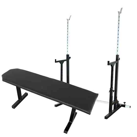 Скамья горизонтальная для жима + Стойки со страховкой 40 на 40 мм. Киев