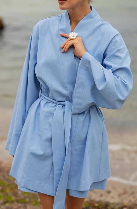 Женский летний костюм с шортами Geneva Голубой S-M Харьков - изображение 1