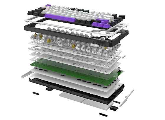 Клавіатура бездротова Hator Hellyberry HK75 Wireless White/Violet ( 10459 ) Харьков
