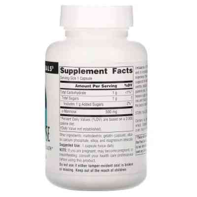 Вітамінно-мінеральний комплекс Source Naturals D-Манноза 500мг, 60 капсул (SNS-02198) Вінниця