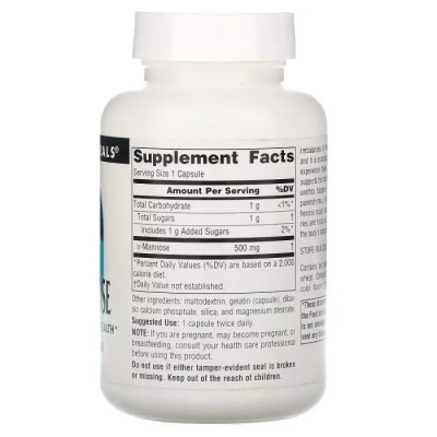 Вітамінно-мінеральний комплекс Source Naturals D-Манноза 500мг, 60 капсул (SNS-02198) Вінниця - фото 2