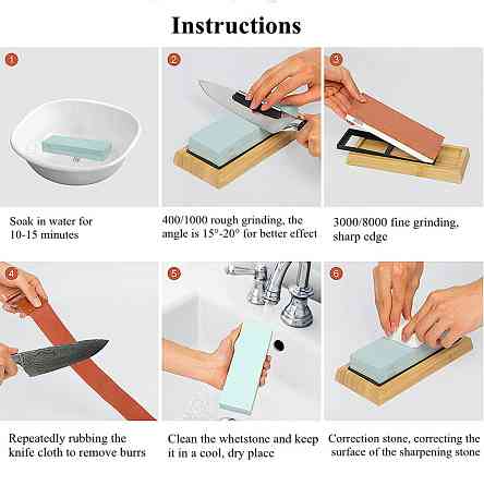 Профессиональный набор для заточки ножей с подставкой Киев