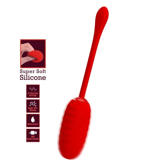 Виброяйцо серии Pretty Love - Kirk EGG Red, BI-014654-2 Sex Aura Киев