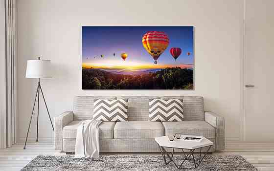 Картина полотно у вітальню / спальню  Повітряні кулі   MLP_328 ( 60х30см ) Київ