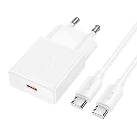 Сетевое зарядное устройство с кабелем HOCO N72 Speed single-port PD20W ultra-thin charger set(C to C)(EU) Одесса