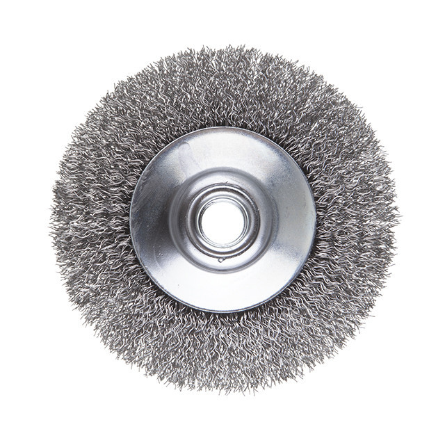 Щітка конусна, 100 мм, M14, кручений дріт, для КШМ, 12500 об/хв INTERTOOL BT-5100 Київ - фото 2