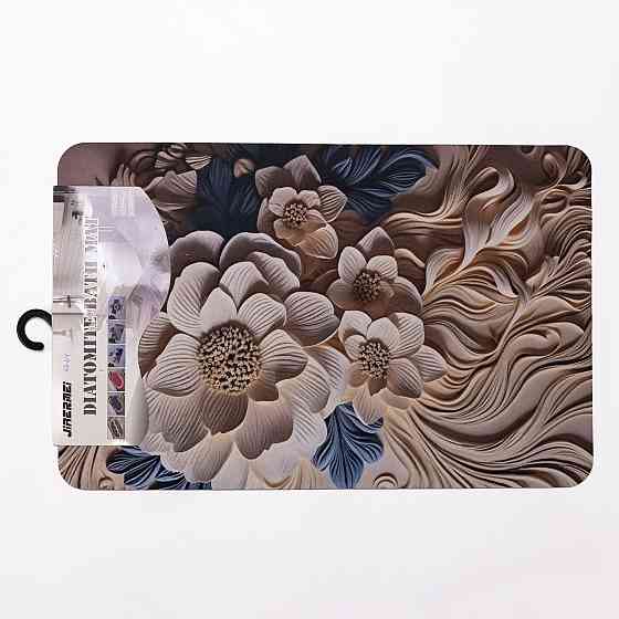 Антиковзний 3D килимок з м'якого діатоміту 38×58(см) вологопоглинаючий HP-42-64 Коломия