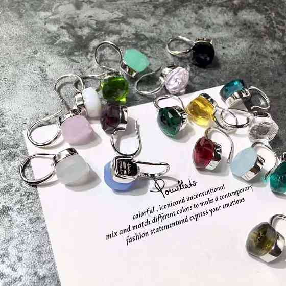 Сережки Помелато з кольоровим камінням. Кольори різні. Уточнюйте в менеджера Одеса