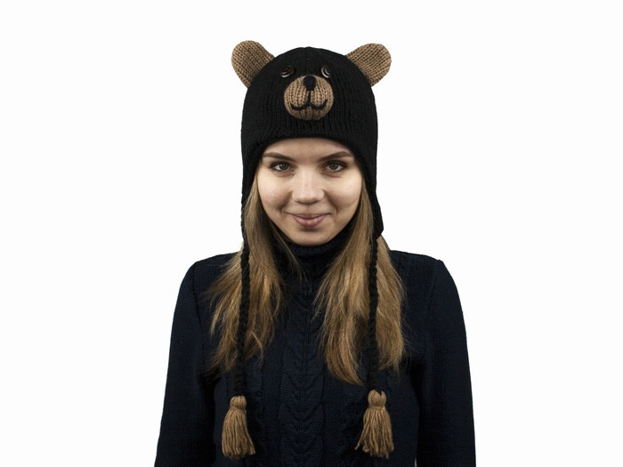 Шапка дитяча в'язана Ведмідь Київ - фото 1