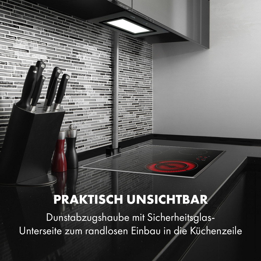 Вентиляторный модуль Hektor Brilliant Edition 52 см, 506 м³/ч, сенсорное стекло, черный (Германия, читать Ровно - изображение 2