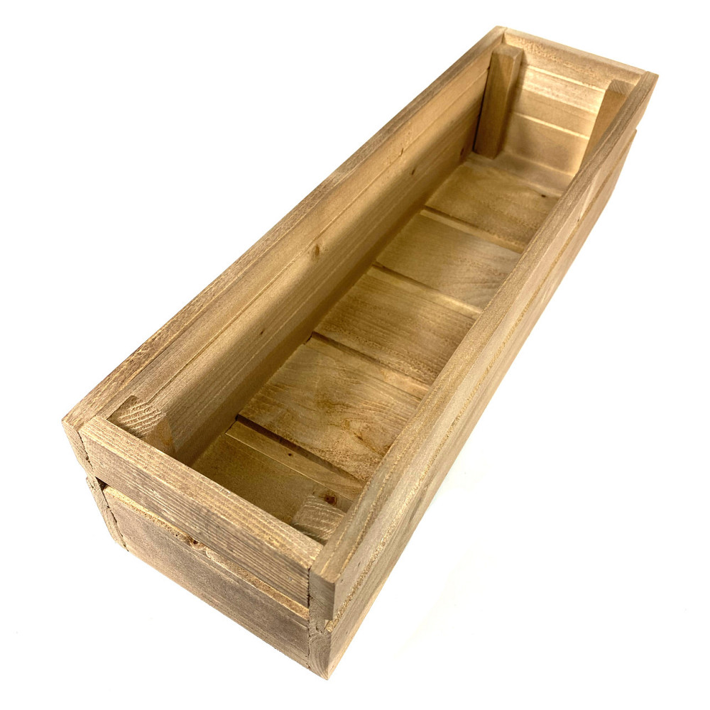 Ящик садовий декоративний для квітів або для зберігання речей з натурального дерева 50х14,5х11,5 см Кам'янець-Подільський - фото 1