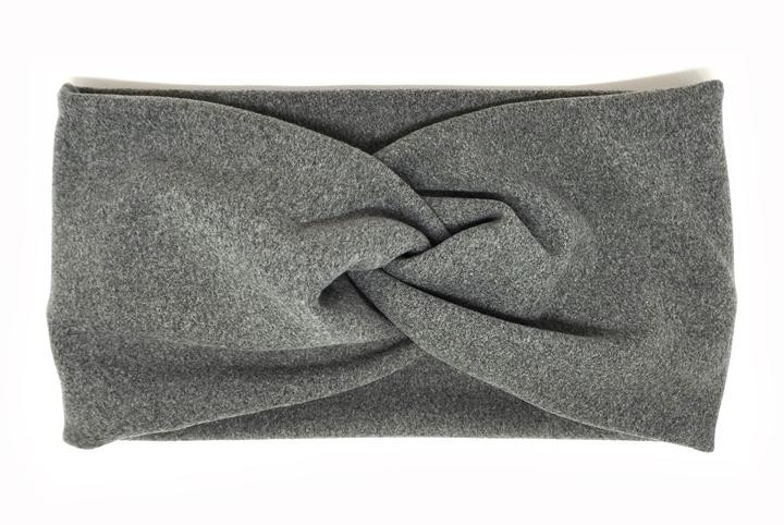 Жіноча пов'язка тепла трикотажна сіра Київ - фото 1