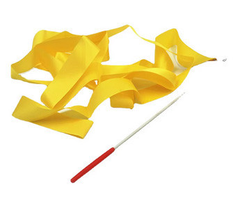 Лента для художественной гимнастики желтая 2 м Киев - изображение 1