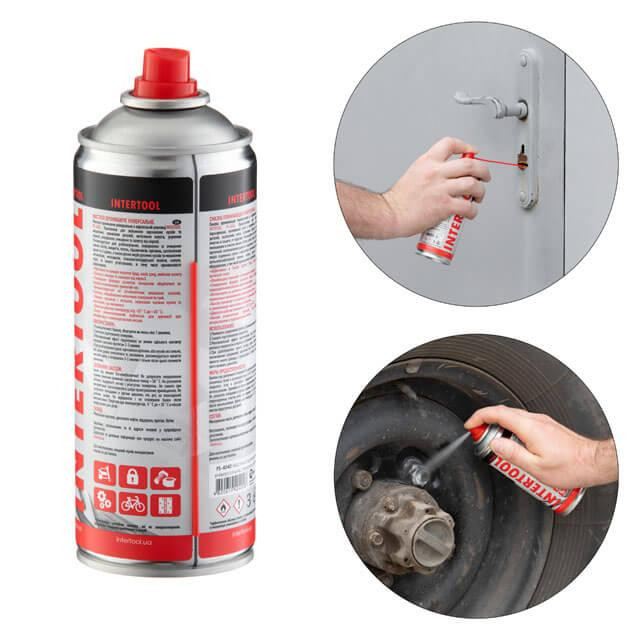 Мастило проникаюче, універсальне, аерозоль, 400 мл INTERTOOL FS-4040 Київ - фото 7