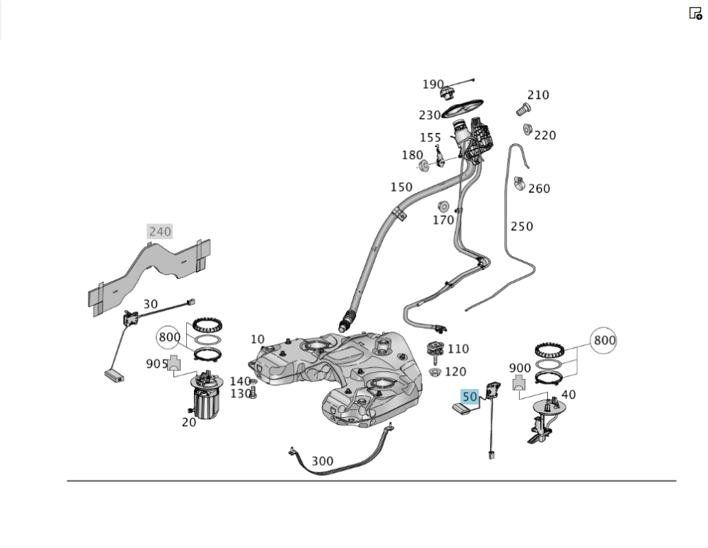 Mercedes-Benz  A1665400517 Датчик рівня палива в баку лівий R-class short W251 ML/GLE W166 GLE Coupe C292 GL/GLS X166 R-class long V251 Одесса - изображение 2