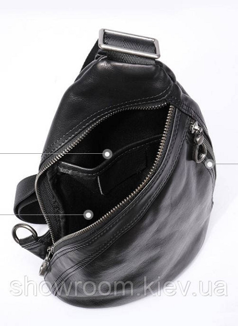 Чоловічі сумки на груди (слінг), бананка Leather Collection (9918) Київ - фото 4