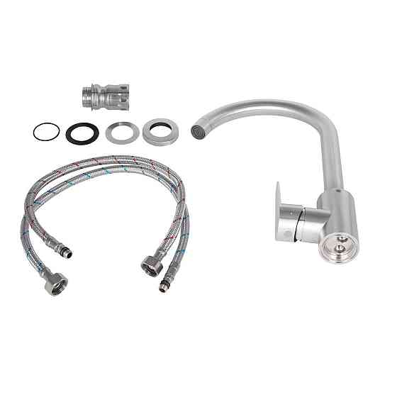 Смеситель для кухни Lidz Vida 015F (k35) LDVID015FNKS43355 Nickel Киев